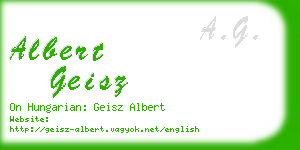 albert geisz business card